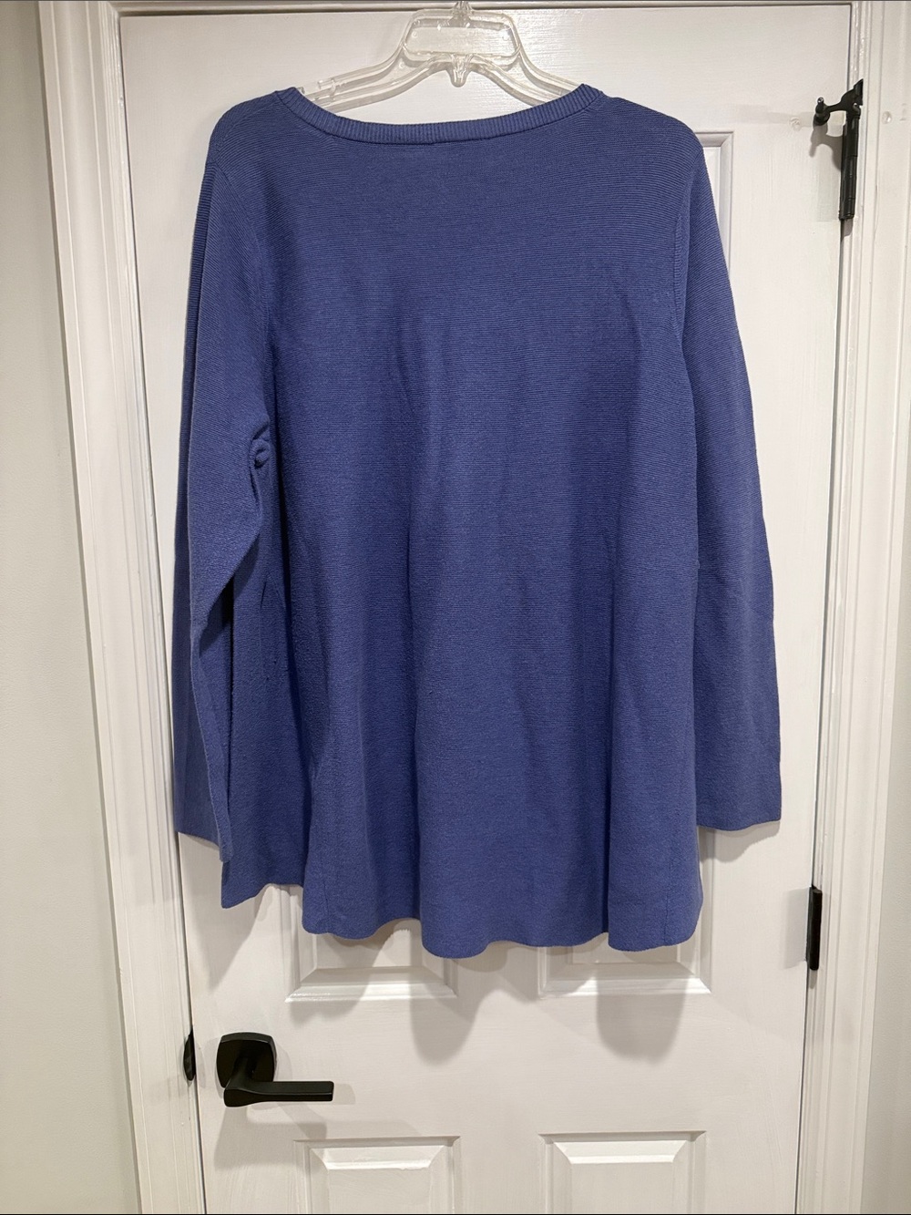 Eileen Fisher Relaxed Knit Long-Sleeve Top in Periwinkle